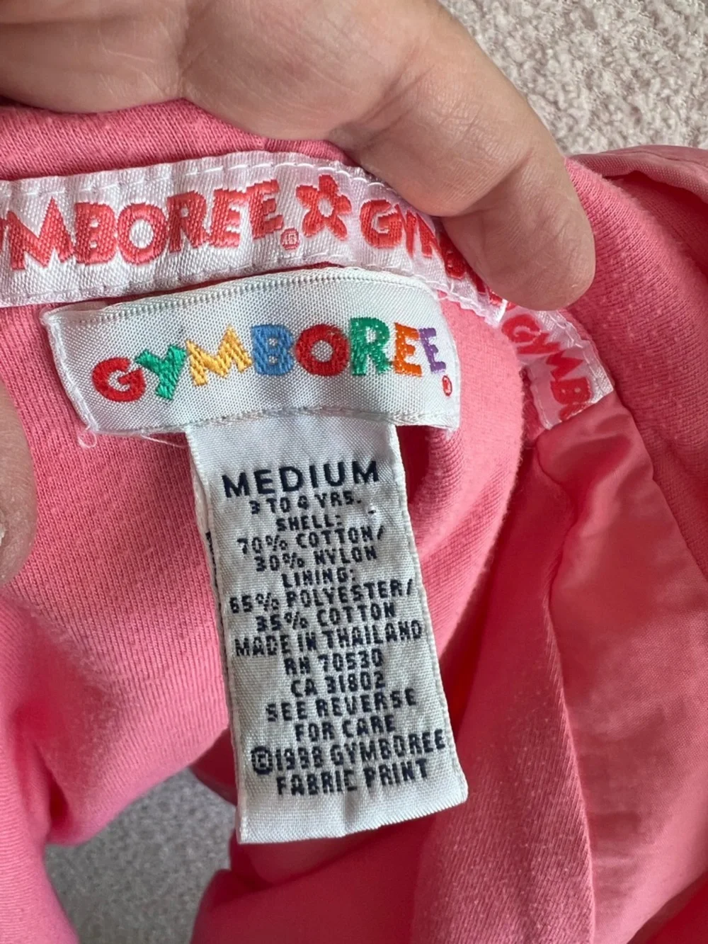 Gymboree‎ Vintage 90s Kids Pink Snap Up Jacket Size 3-4 Years/Medium